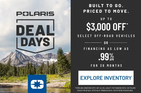 Polaris ATV trail riding. Up to $1500 Off Select Sportsman Models. 