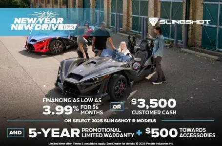 $3,500 Customer Cash or Financing offer for Slingshot R Models
