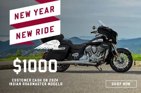 Promotional Offer: $1000 Customer Cash on  2024 Indian Roadmaster Models.