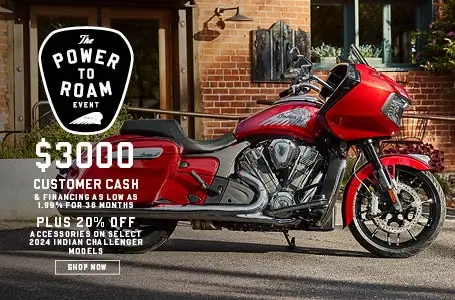 Promotion: $3,000 Customer Cash & Financing as Low as 1.99% for 36 Months. Plus get 20% off Accessories on Select 2024 Indian Pursuit Models.