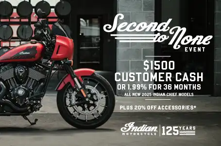 Get up to $1500 Customer Cash or 1.99% for 36 months on select 2025 Chief Models