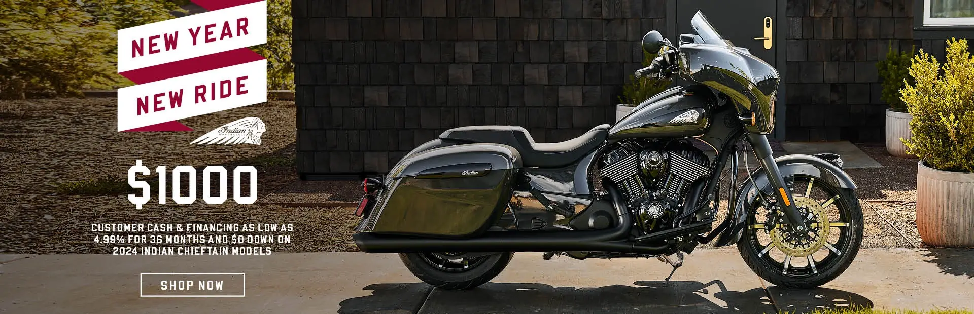 Promotional Offer: Payments as low as $323 per month on select 2024 Indian Chieftain Models.