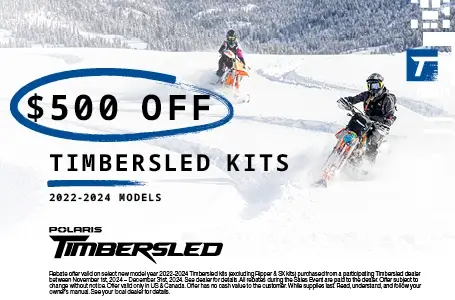 Timbersled is providing customers with $500 off.