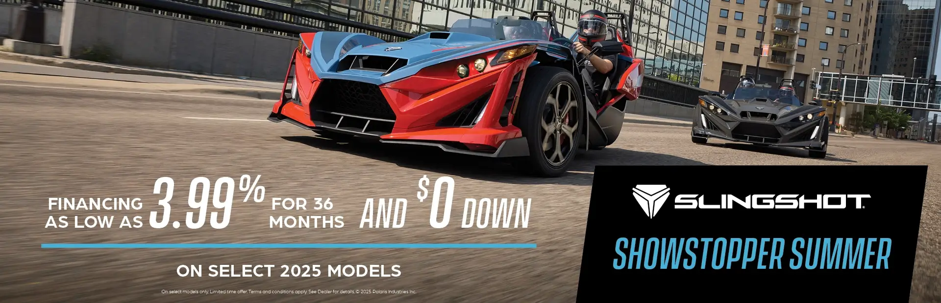 Promotion of financing as low as 3.99% for 36 months and $0 down