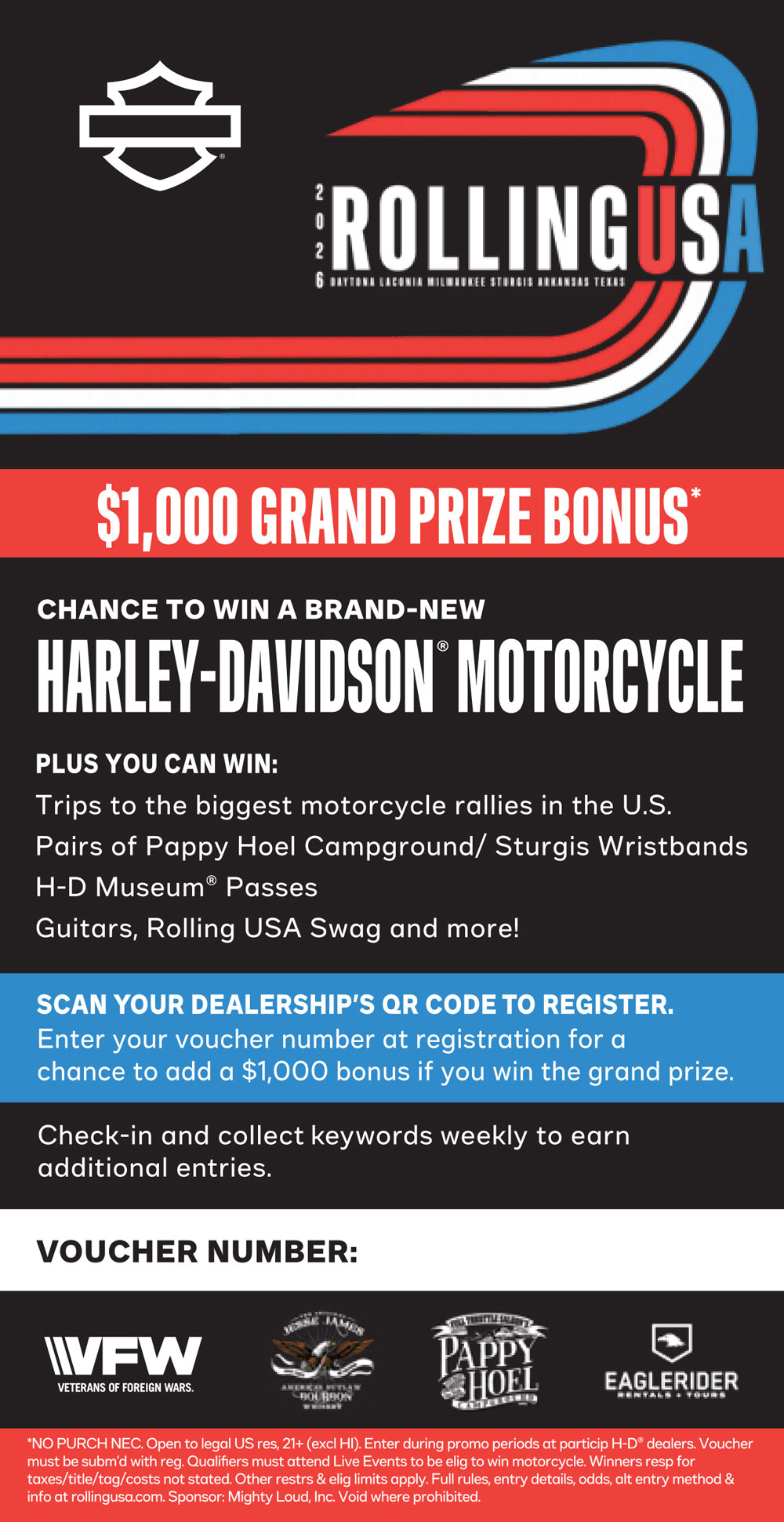 Rolling Sweepstakes voucher