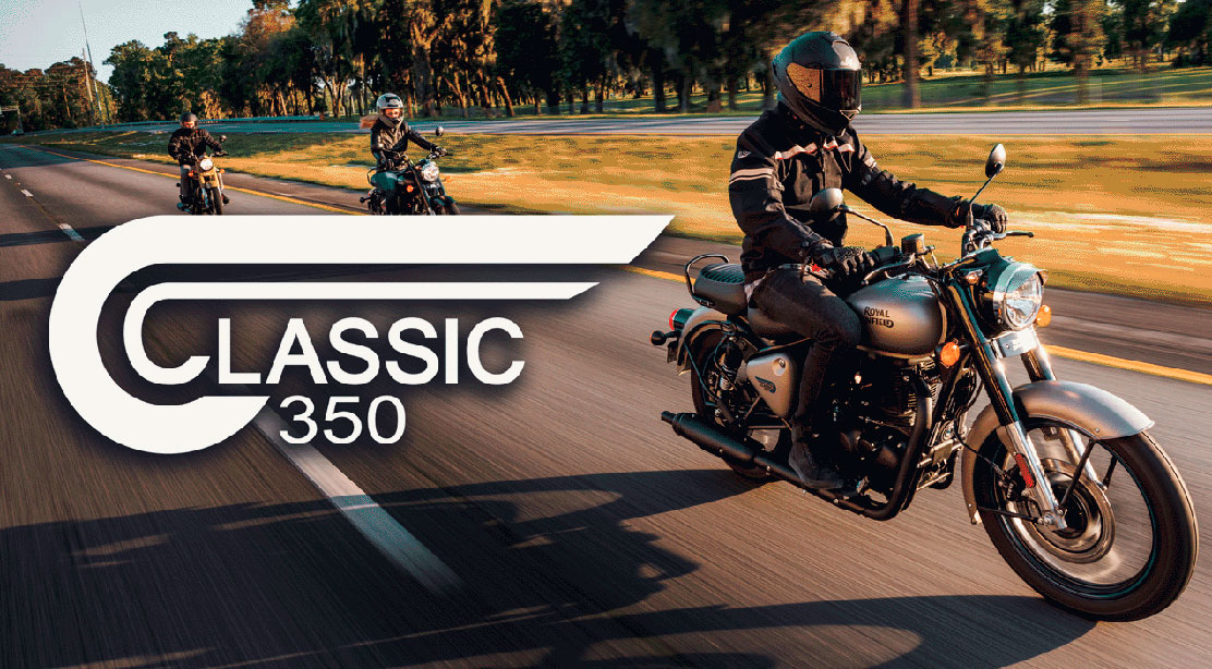 Rider on Royal Enfield Classic 350