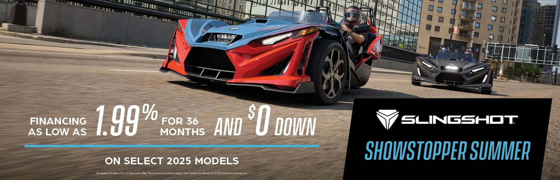 Promotion of financing as low as 1.99% for 36 months and $0 down