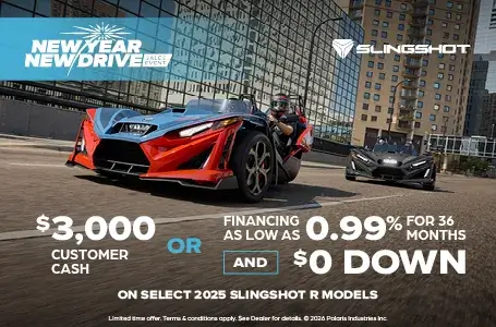 $3,000 Customer Cash or Financing offer for Slingshot R Models