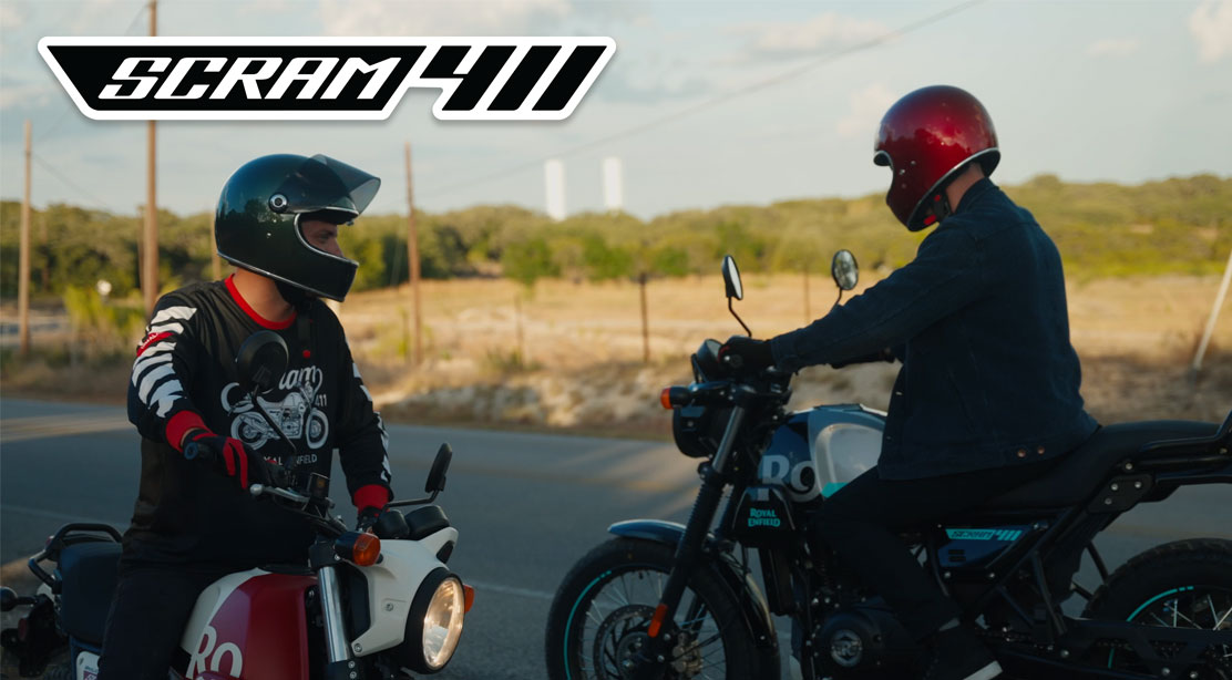 Riders on Royal Enfield Scram 411