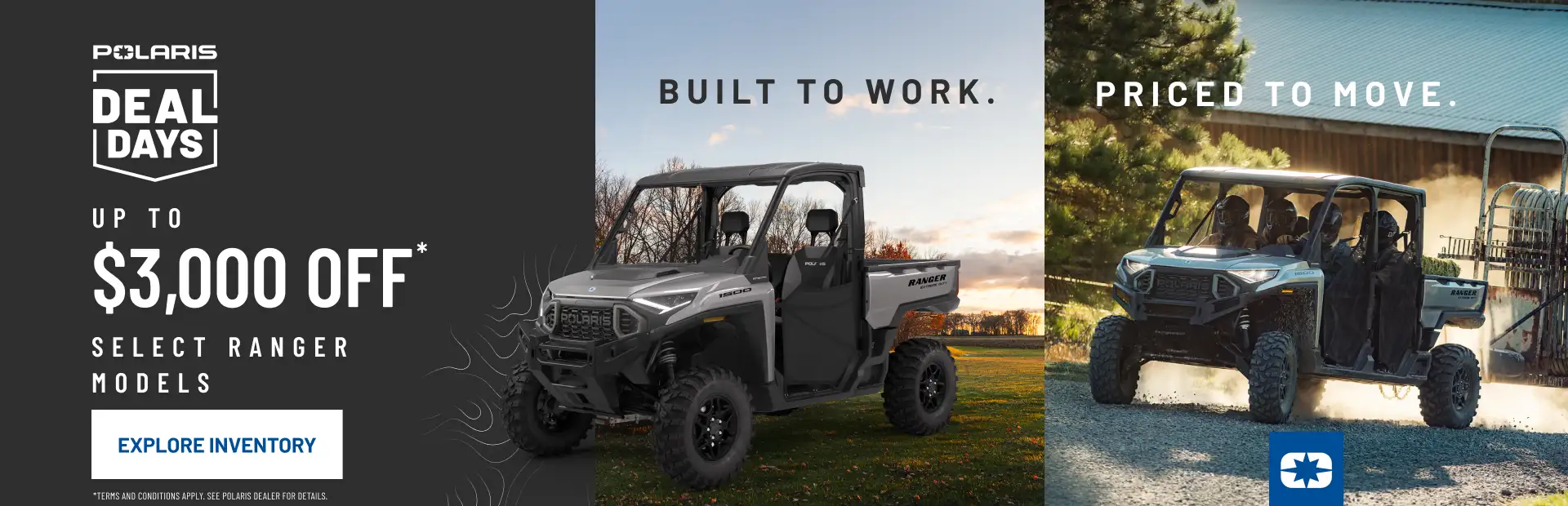 Polaris RANGER trail riding. Up to $3000 Off Select RANGER Models. 