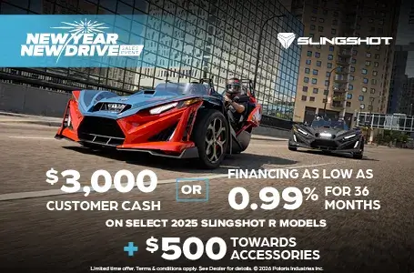 $3,000 Customer Cash or Financing offer for Slingshot R Models