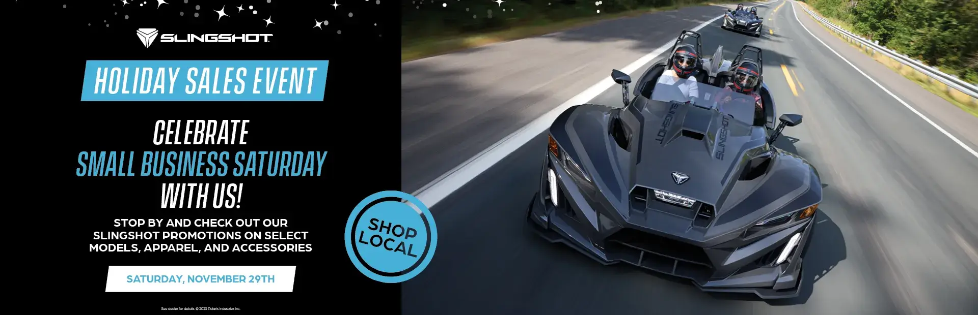 Slingshot Small Business Saturday Event November 29th