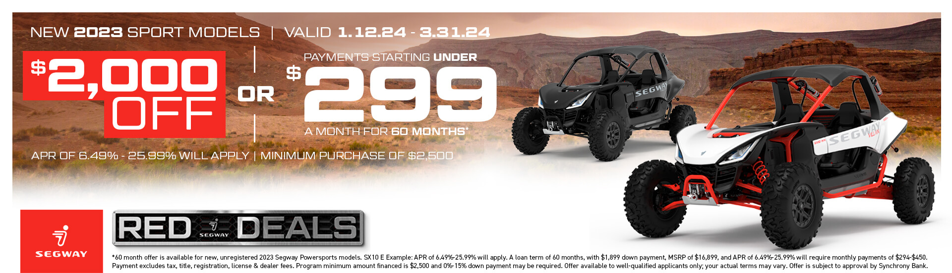 Segway deals powersports price